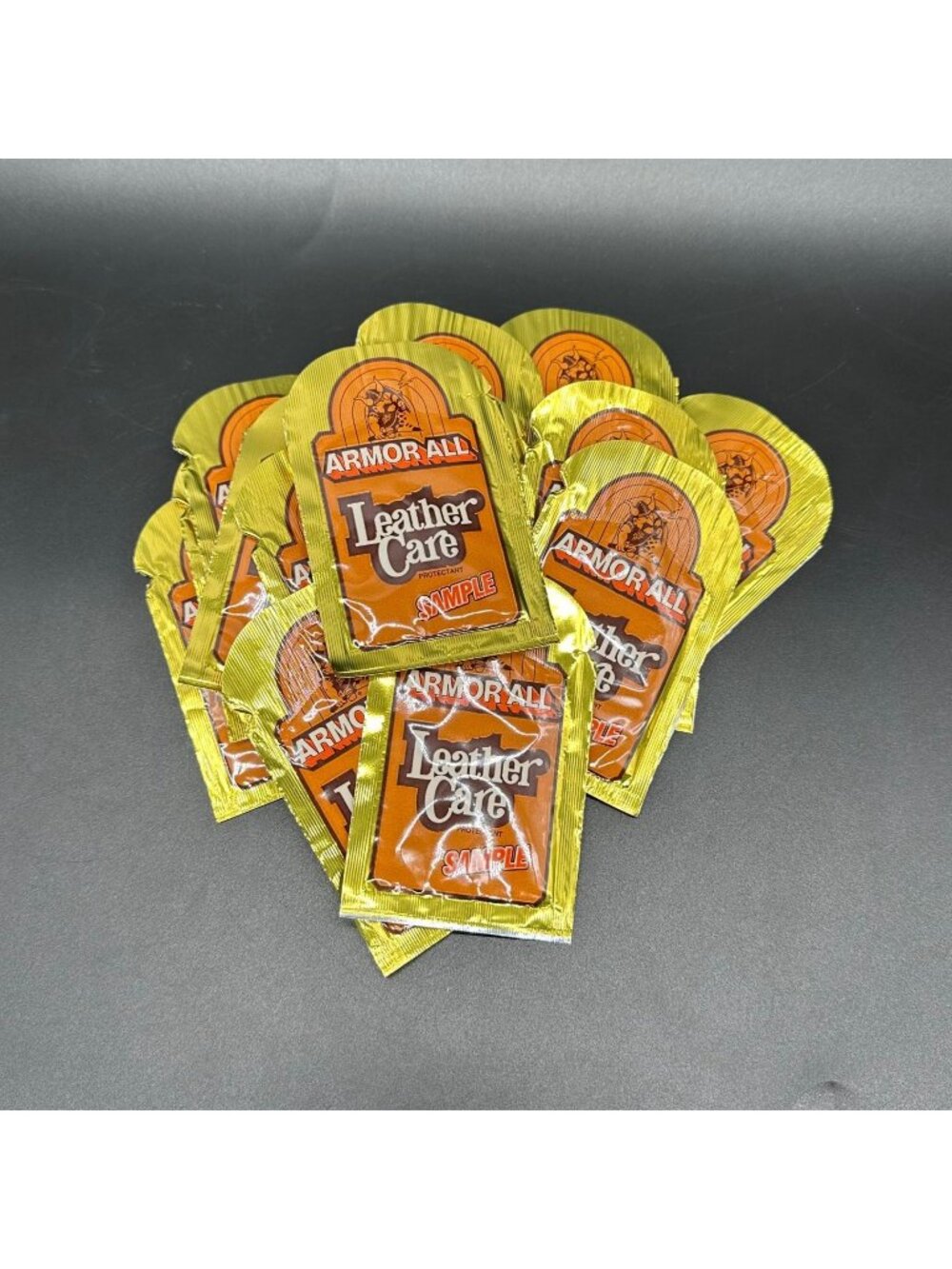 Vintage Armor All Sample Packets 1991 Leather Care Movie Prop Car Man Cave Decor